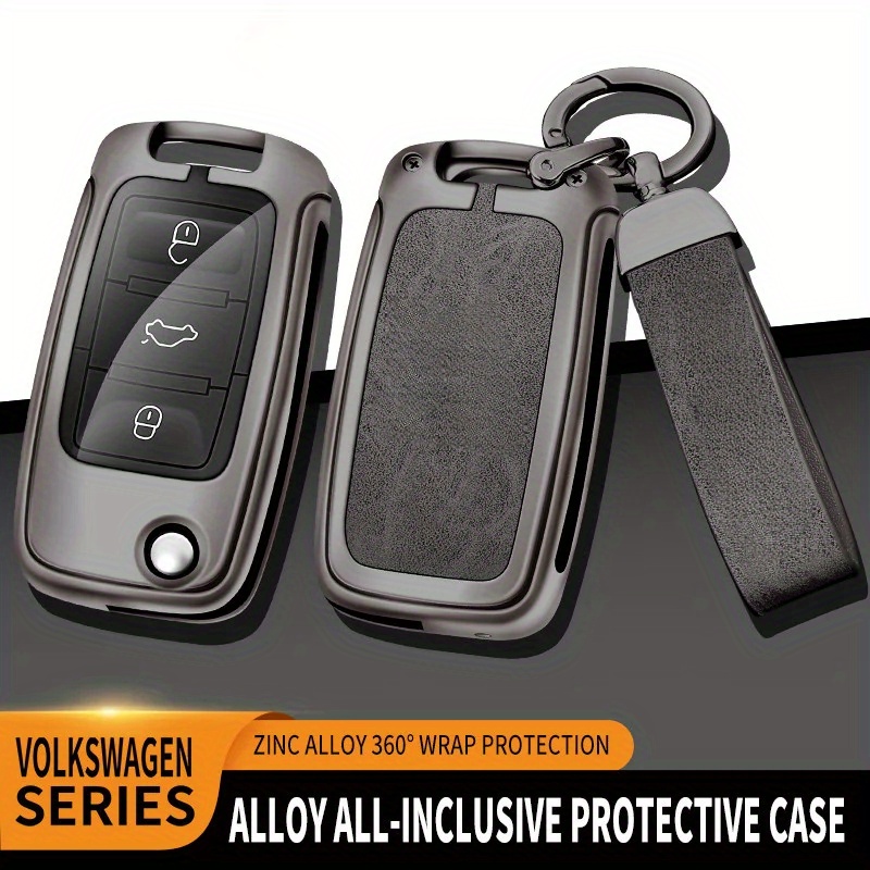 Tpu Alloy Key Case Bag Keychain Metal Key Shell For Vw Tiguan Golf 4 5 Jetta For Scirocco