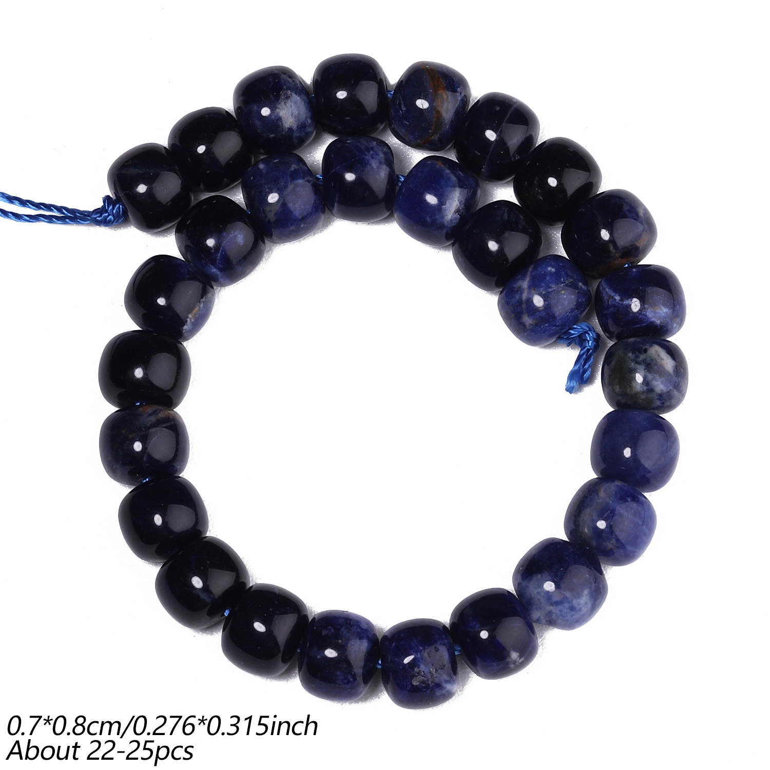 TEMU 7X8Mm AA Naturelle Bleue Perles Éparses de Seau pour la Fabrication de Bijoux, Bracelets, , Boucles d'Oreilles, Cadeaux pour Hommes et Femmes