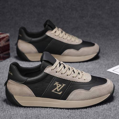 cross border casual mens shoes genuine leather sneakers for jogging shoes shoes student running shoes