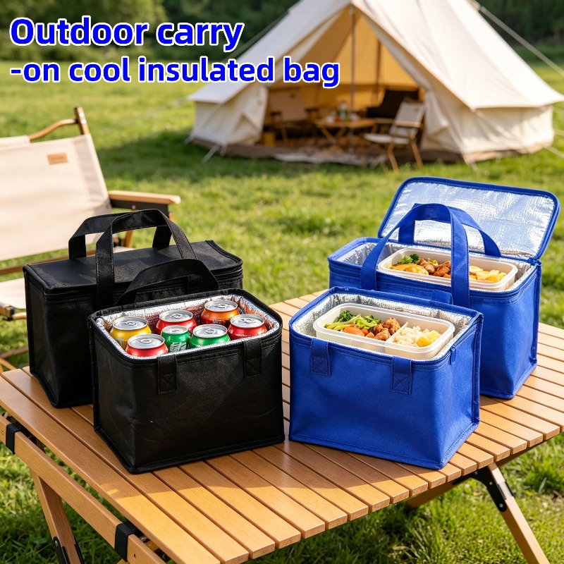 Small Insulated Lunch Bag, Single Pack, Suitable for Drinks And Lunch - Portable Design Keeps Food And Drinks Fresh And Cool All Day, Perfect for Summer Picnics, Camping, And Beach Trips. Made with Food-Contact Safe Materials