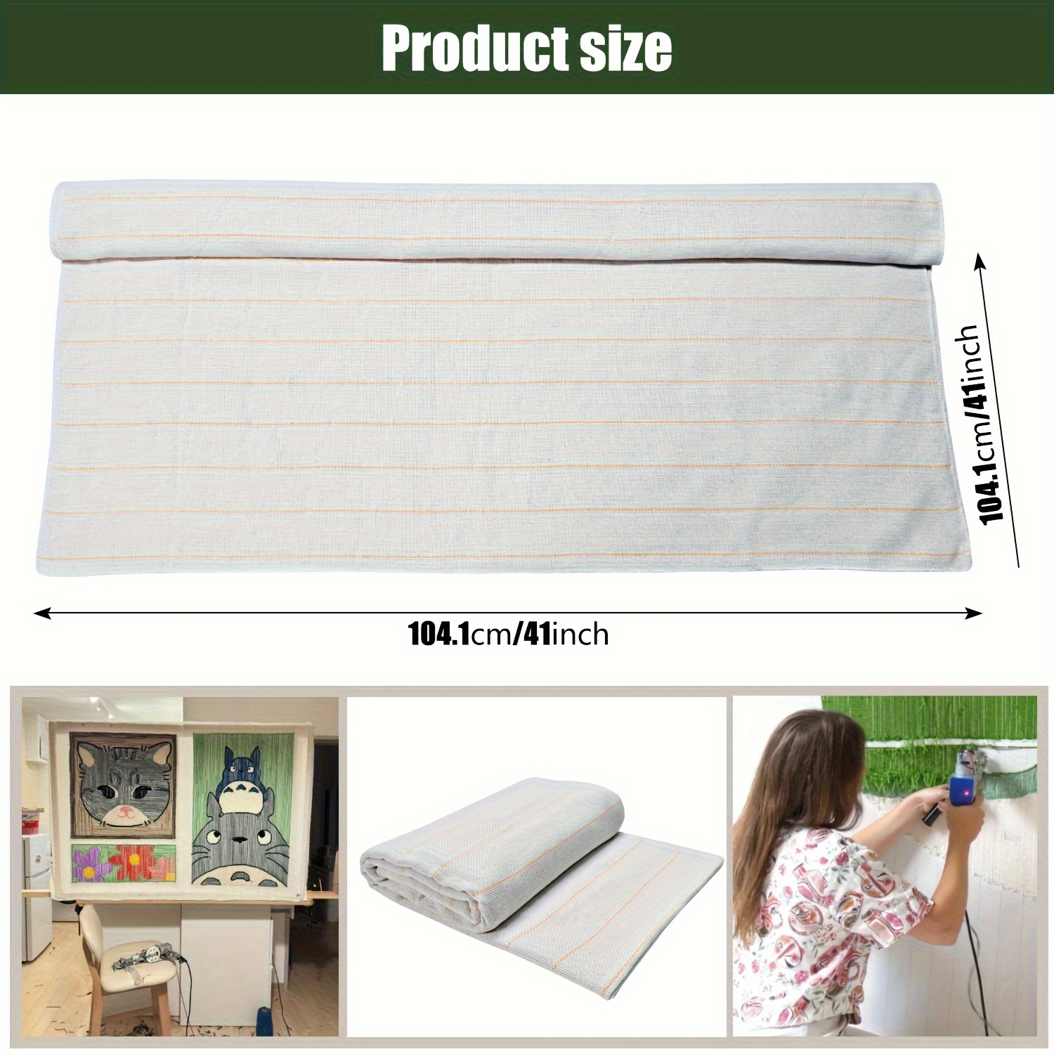 Large Overlocking Tufting Cloth With Marked Lines- Cloth Punch Needle Fabric For Rug-punch Tufting Gun