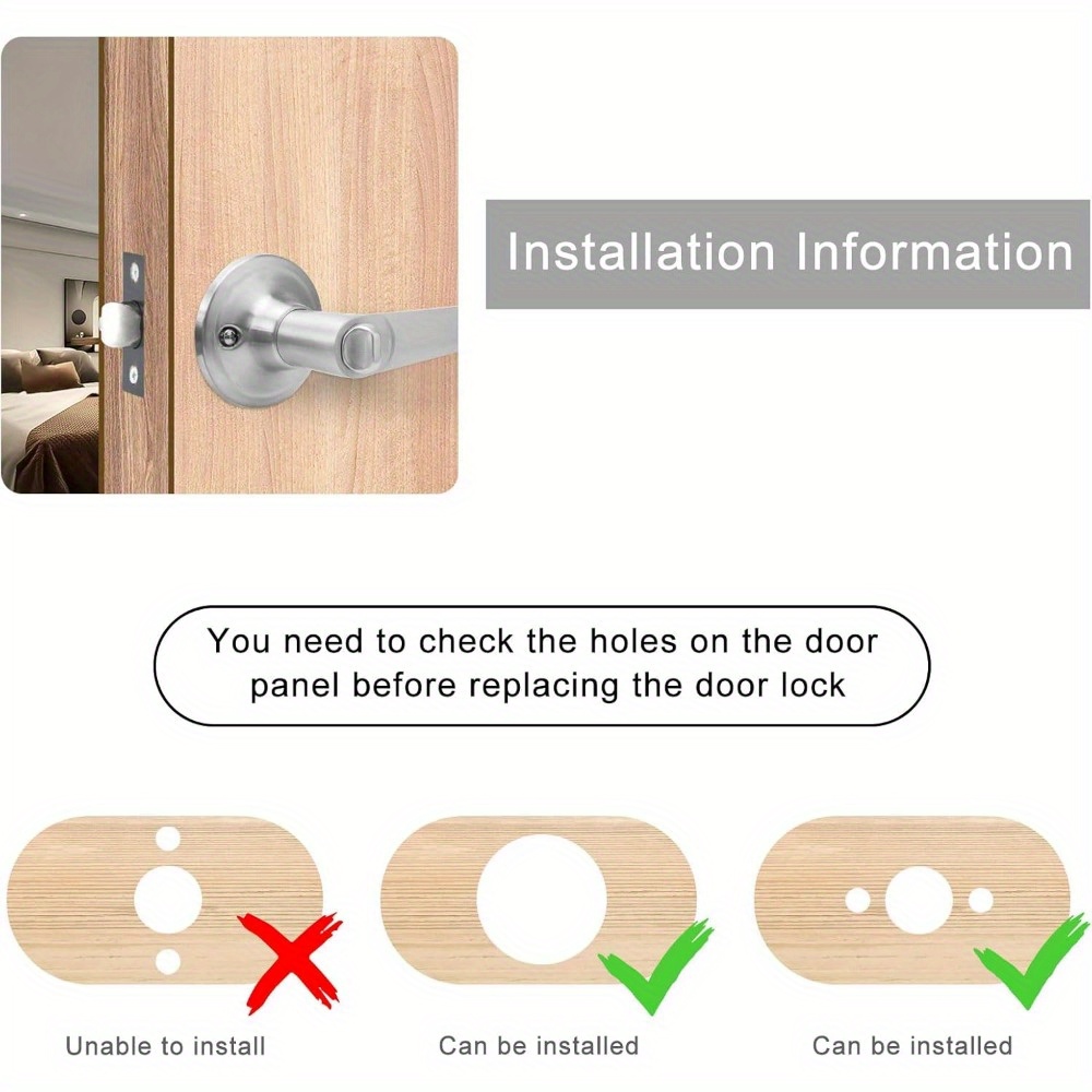 Keyless Door Lock Set with Handle Bar Lock