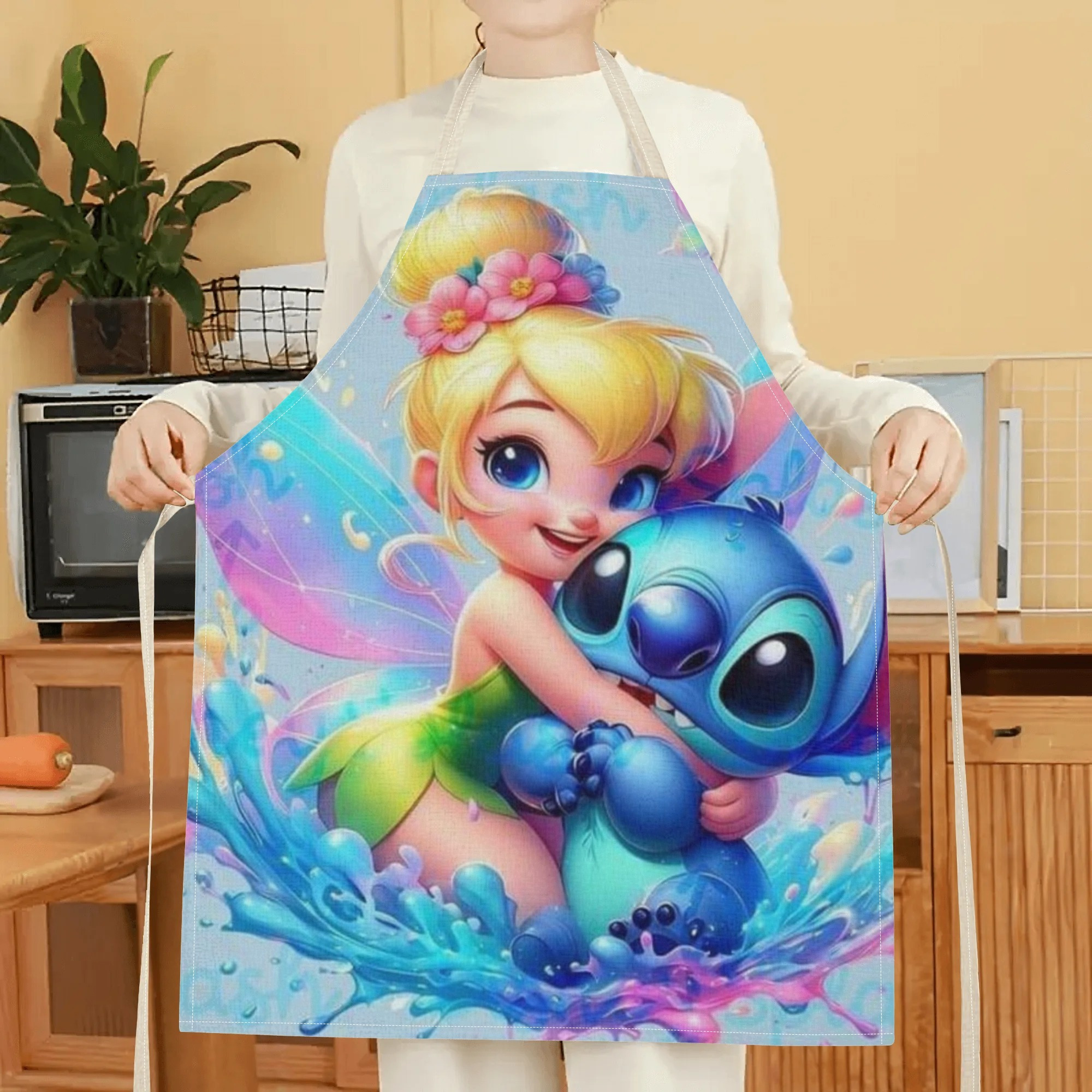 disney   a stylish waterproof apron featuring adorable cartoon designs of  ,  ,  ,  , and more.   beautiful and fashionable, with a simple and elegant style, suitable for hotels, supermarkets, restaurants, fru hops, bubble tea stands, and   home use. details 5