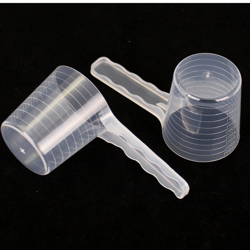 2pcs Transparent Pet Feeding Scoop, Plastic Food Measuring Scoop With Graduations, Convenient And