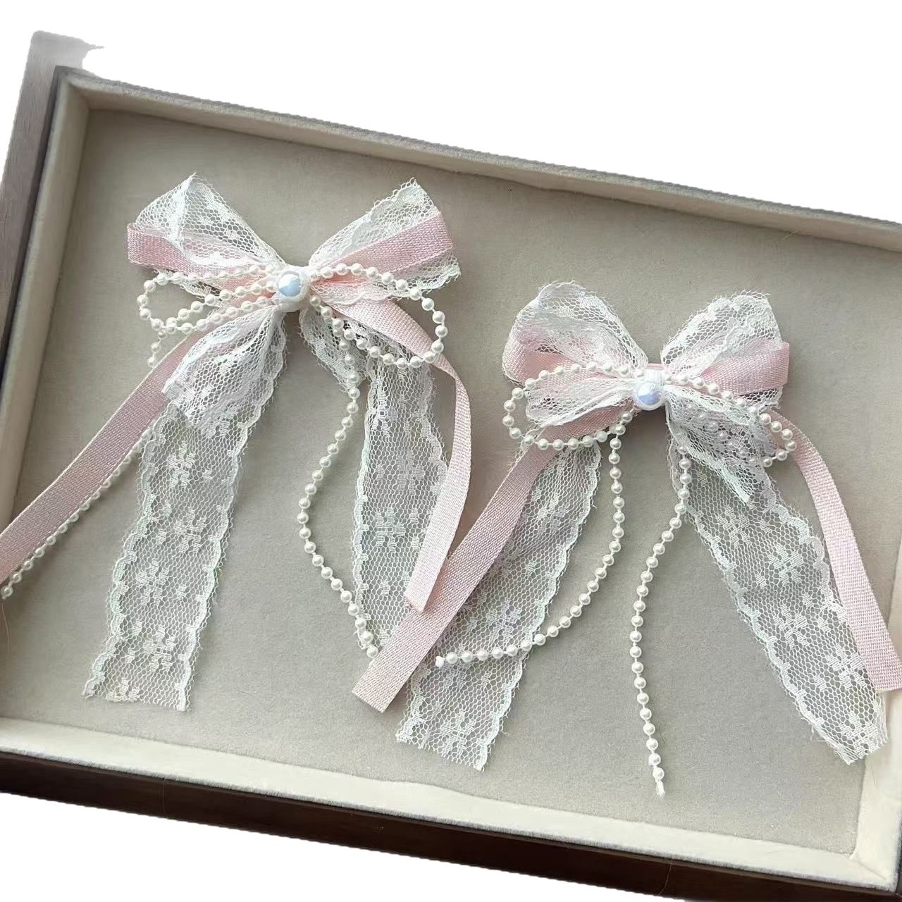 TEMU 2 piezas de encaje y de perlas - Accesorio de estilo; Adornos para calcetines, zapatos, bolsos y ropa; , , romántico, encantador; Adecuado para