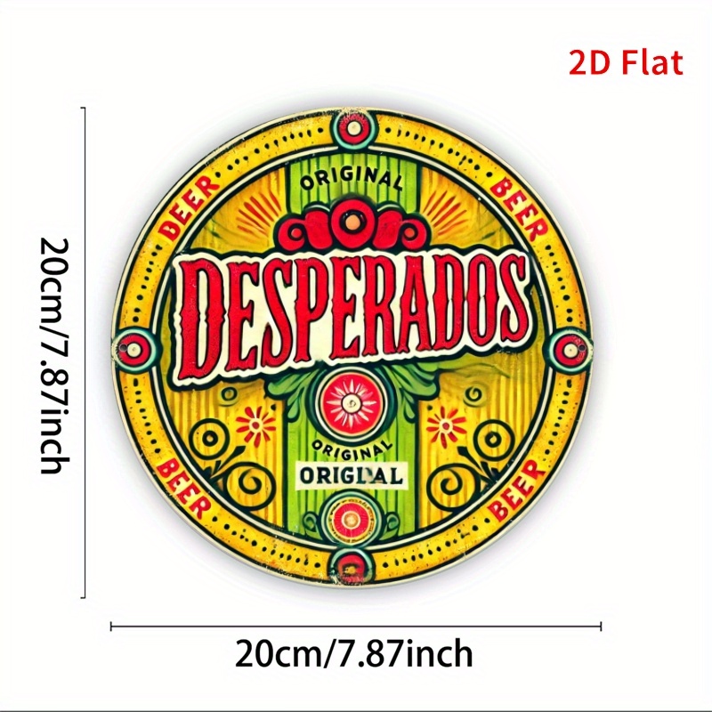 TEMU 2d Flat - A Single Piece Of 2d Flat Metal Sign Featuring A Colorful Retro Design Of '' Beer, Measuring 8x8 Inches. This Vibrant Floral Wall Art