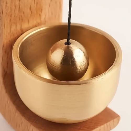 into your wooden wind chimes made of natural wood and copper bells without battery
