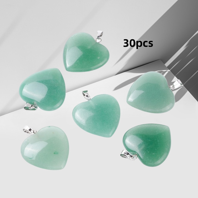 TEMU 30 ciondoli a forma di cuore in verde, per di collane e gioielli, idea regalo perfetta per le feste