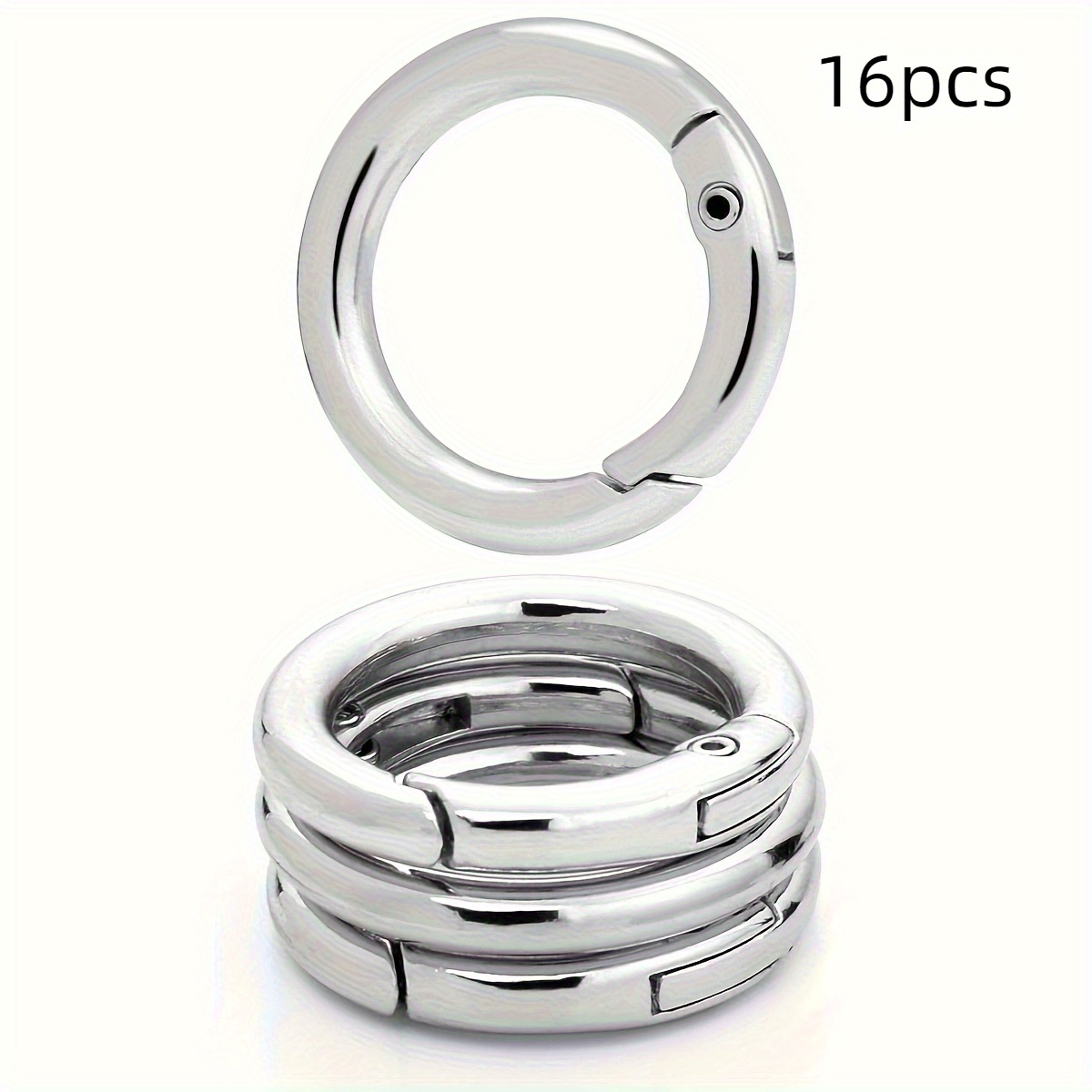 TEMU 16 Sturdy Alloy Spring O-rings And Bag Sets, Very Suitable For Making Bags, Wallets And Handbag Ornaments-very Suitable For Handmade, Wallet