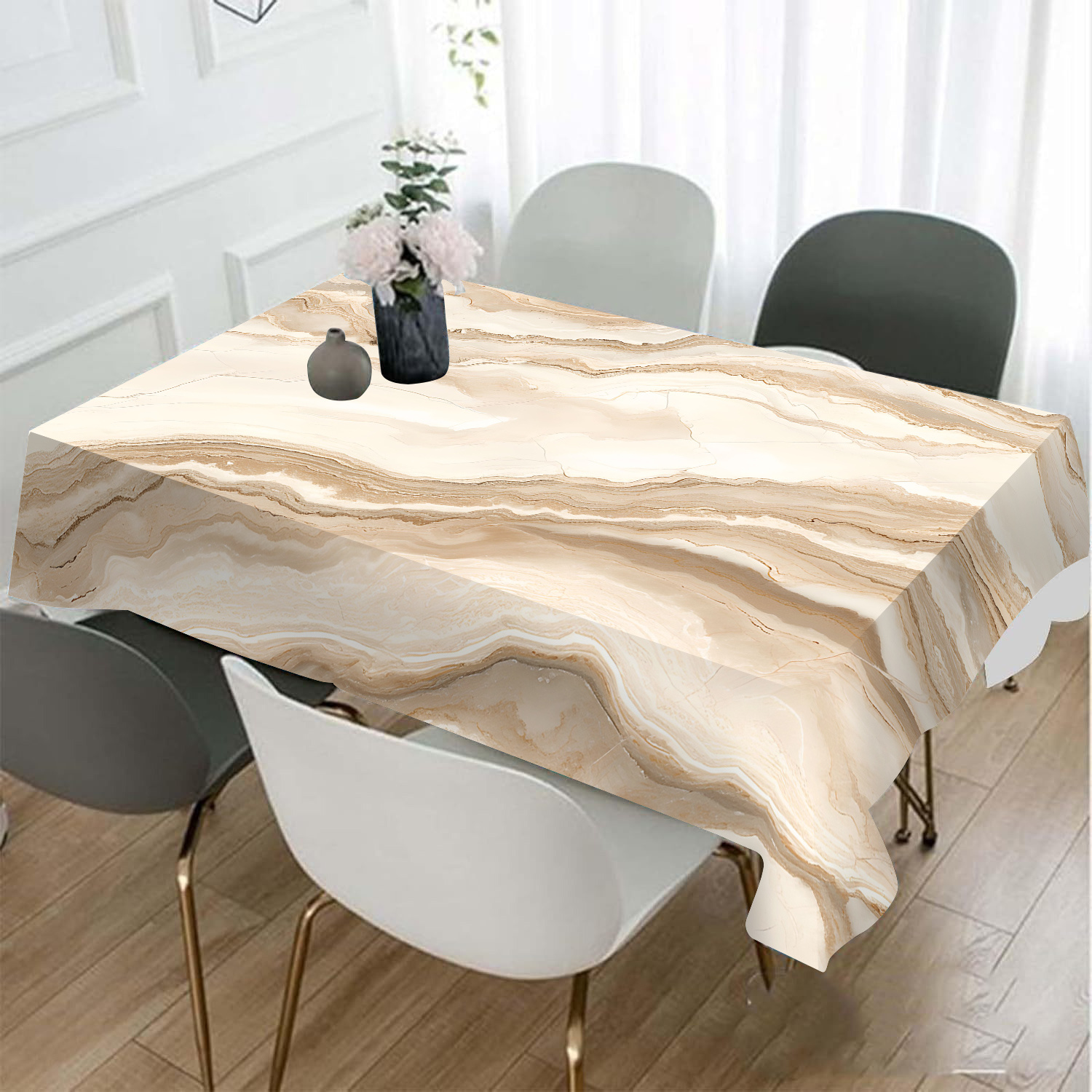 

1pc Tablecloth - , -, - Table For Christmas Holiday, Gatherings, , Table, Table - Rectangular Tablecloth