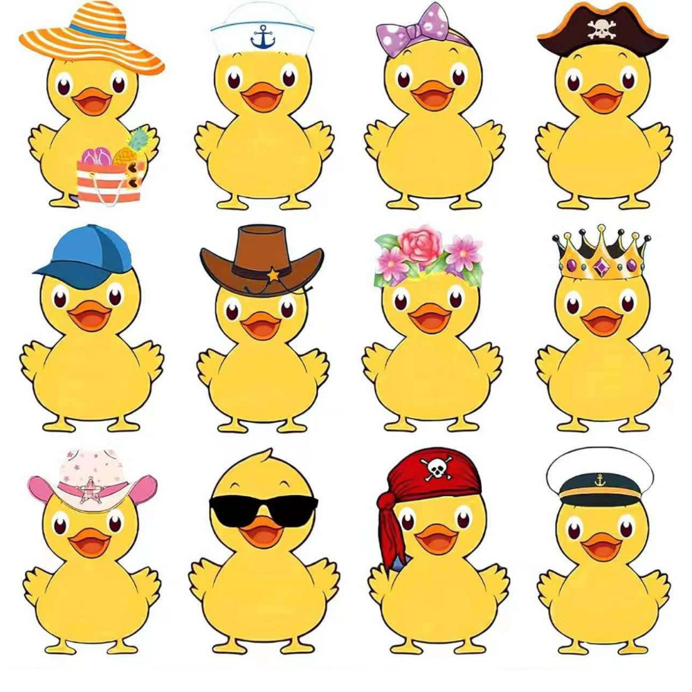TEMU 12pcs Decorative Magnets, Cute Duck Shaped Magnetic Stickers For Cruise Ship Cabin Door Fridge Car Decor