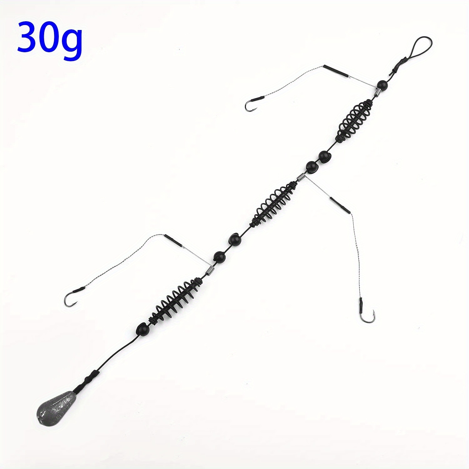 Image of 1 Set Of Fixed-point Olive-shaped Carp Fishing Hook Rigs, European-style Carp Fishing Hook Sets, Bait Cage Feeder Hooks, Anti-snag Spring Hooks, Long-cast Feeder Cages, 15/20/25/30/35/40g