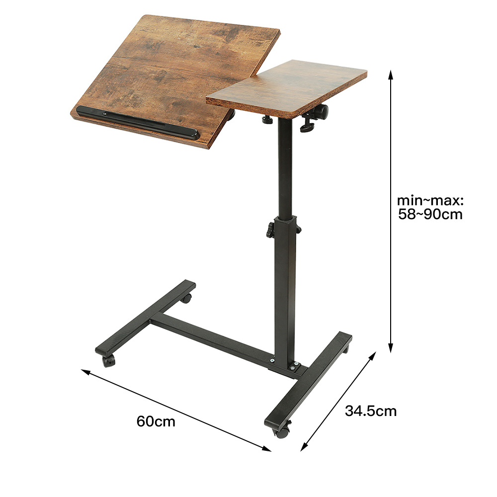 TEMU Supporto Regolabile per Tablet & Scrivania per Computer - Design Portatile Inclinabile per Ufficio e Casa - Disponibile in , Marrone Scuro/