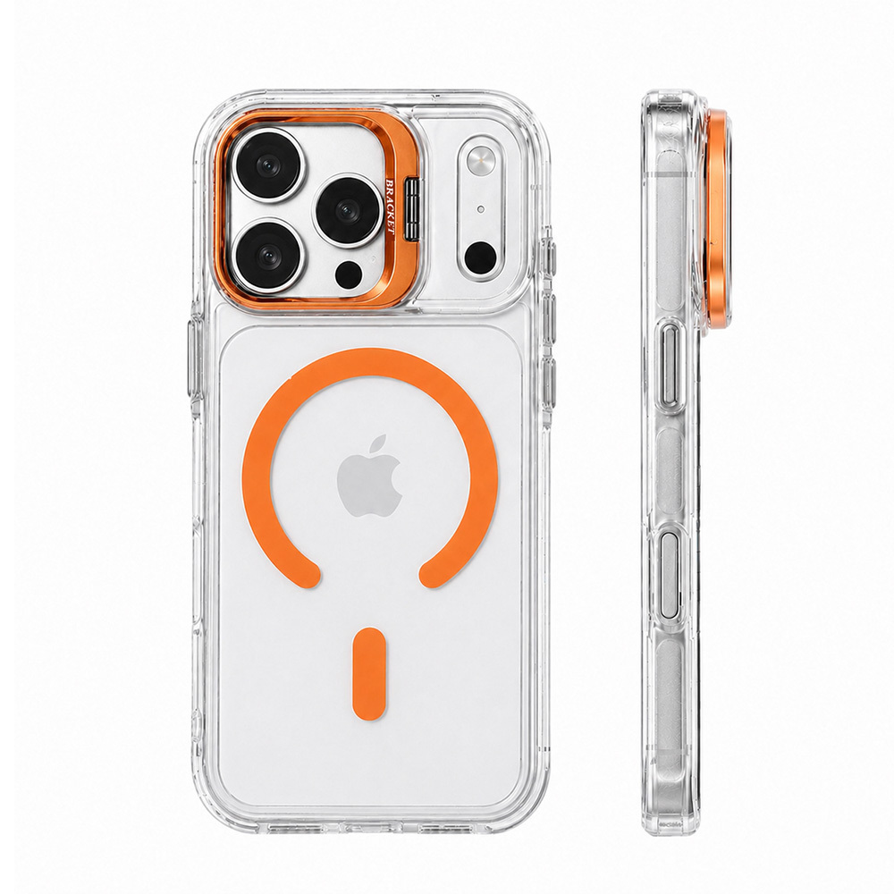 Flip-up Lens Bracket With Magnetic Attachment, Suitable For Iphone 17 Pro Max Phone Case. Colorful, Transparent, Drop-resistant Case For Iphone 17/16/15/14/13/12/11 Pro Air, Drop And Shock Protection
