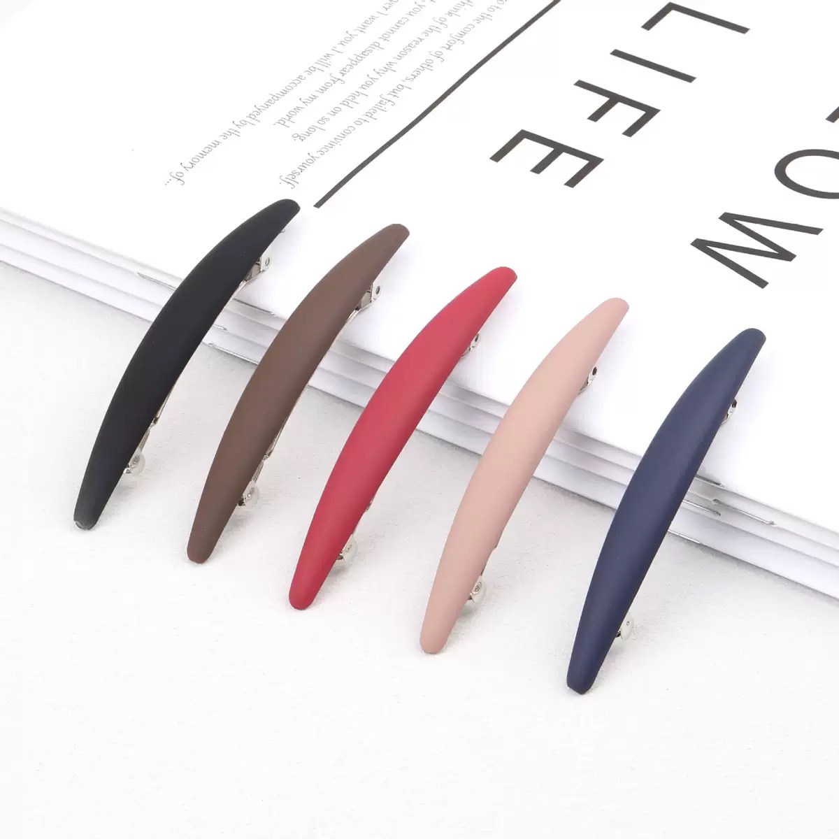 TEMU Pinzas para el cabello finas y mate de , elegantes horquillas para el cabello, estilo de media- y media-caída, adiciones para el cabello trasero