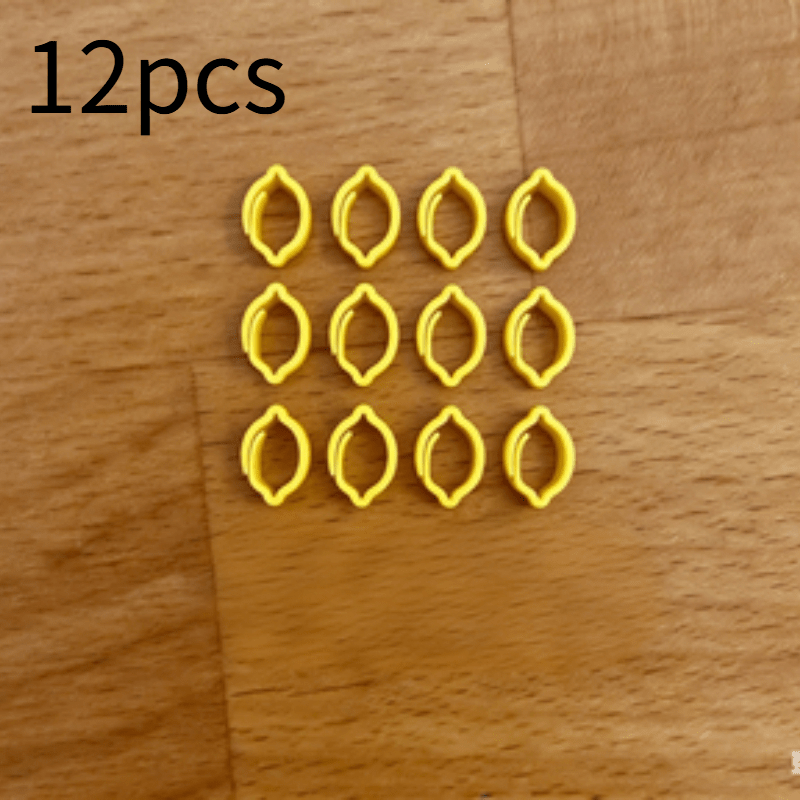 TEMU Lot de 12 marqueurs de de citron - Marqueurs de comptage d'aiguilles antidérapants à extrémité ouverte de couleur , adaptés au crochet et au