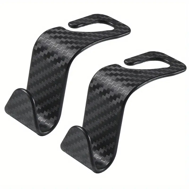TEMU 6-pack Car Headrest Hooks, Universal Car Rear Storage Hangers For Handbags, Clothes, Coats And Grocery Bags