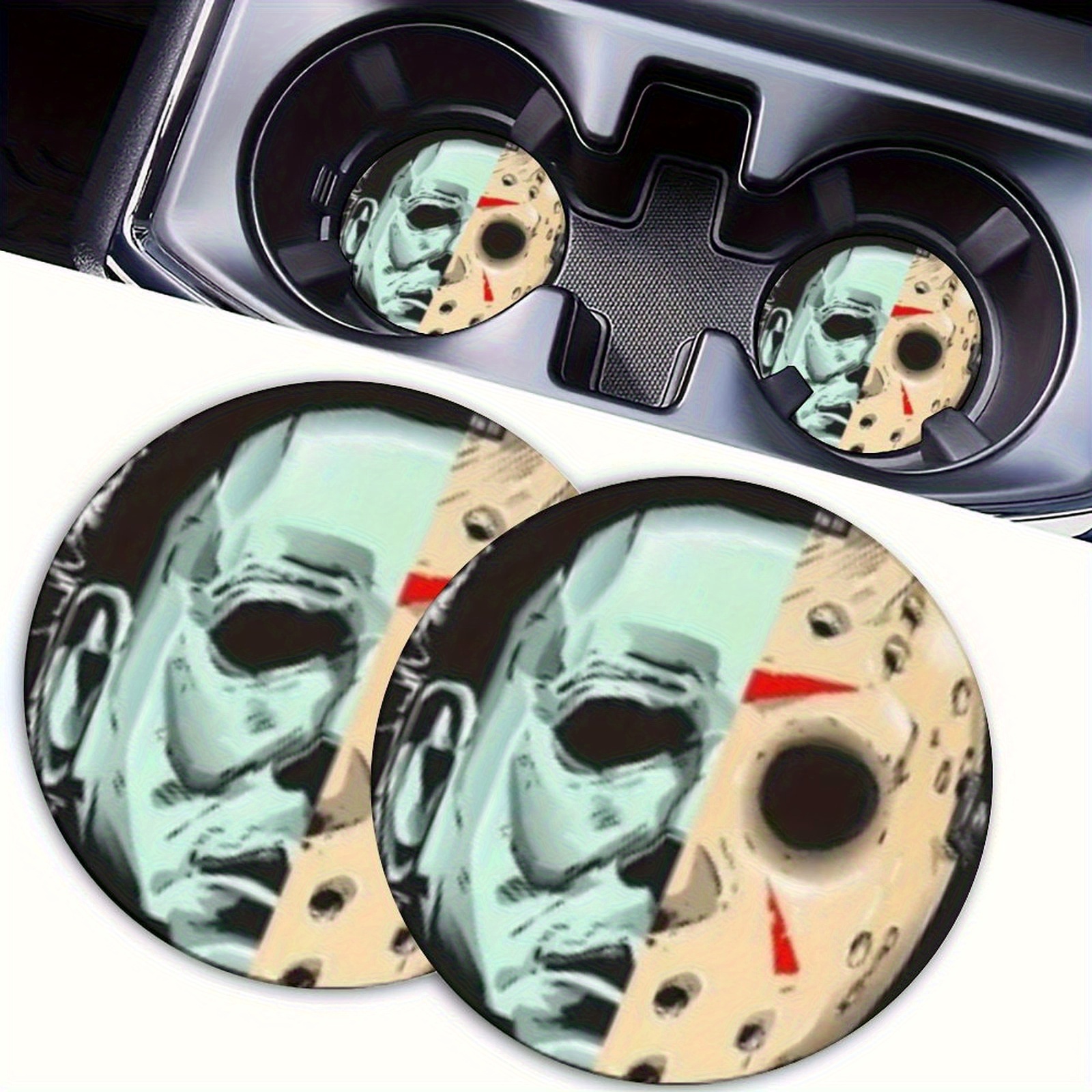 TEMU 2 Sous-verres de voiture - Accessoires de voiture unisexes, Convient pour les bureaux à et , Cadeaux parfaits pour les bas de Pâques et de Noël,