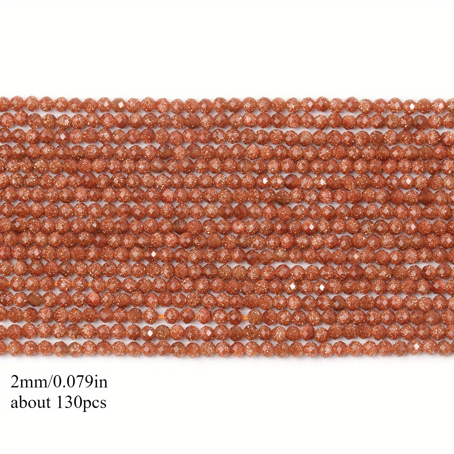 TEMU Perles d'espacement rondes et en de sable dorée naturelle de 2/3/4 mm pour la fabrication de bijoux, le port , de fête, les accessoires de