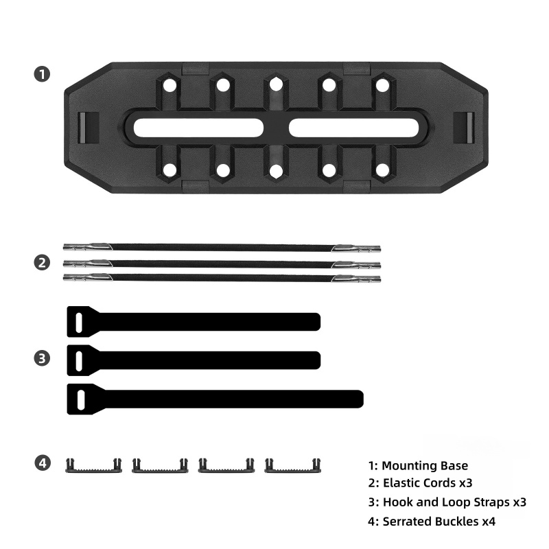 TEMU Enlee Gel Holder With Built-in Opener & Elastic Straps - -free Installation Suitable For Road & Mtb, Cycling Nutrition Mount For Energy Gels,