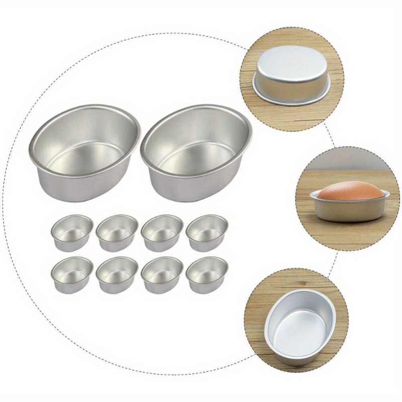 Mumufy Lot De 9 Moules à Gâteau Ronds En Aluminium Anti-adhésif Pour Gâteaux Au Fromage Pour Fête à La Maison (10,2 Cm, 15,2 Cm, 20,3 Cm