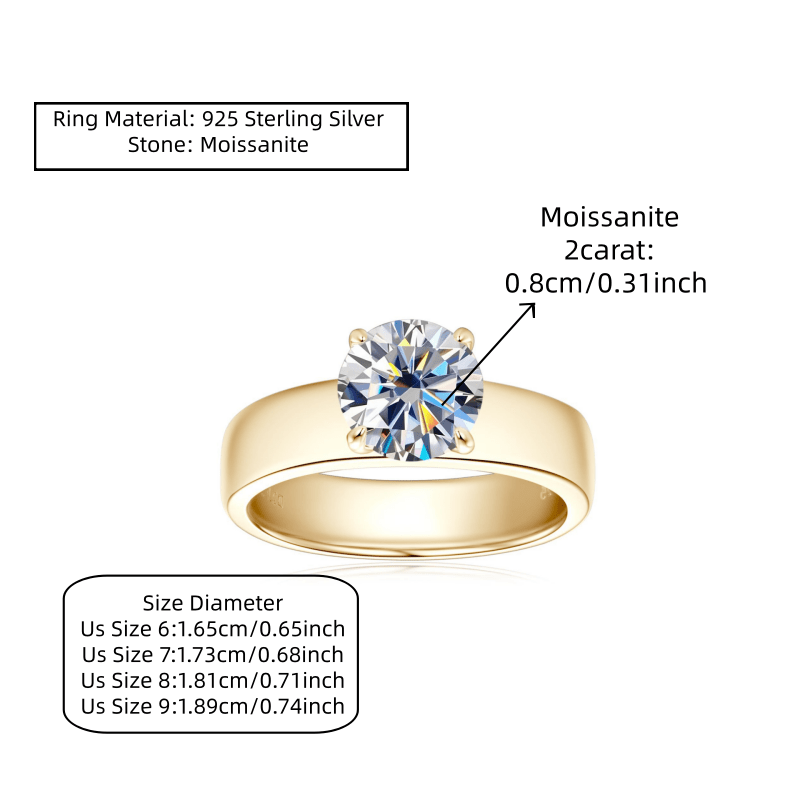 Men's 2 Carat Moissanite Vintage Classic Wedding Ring