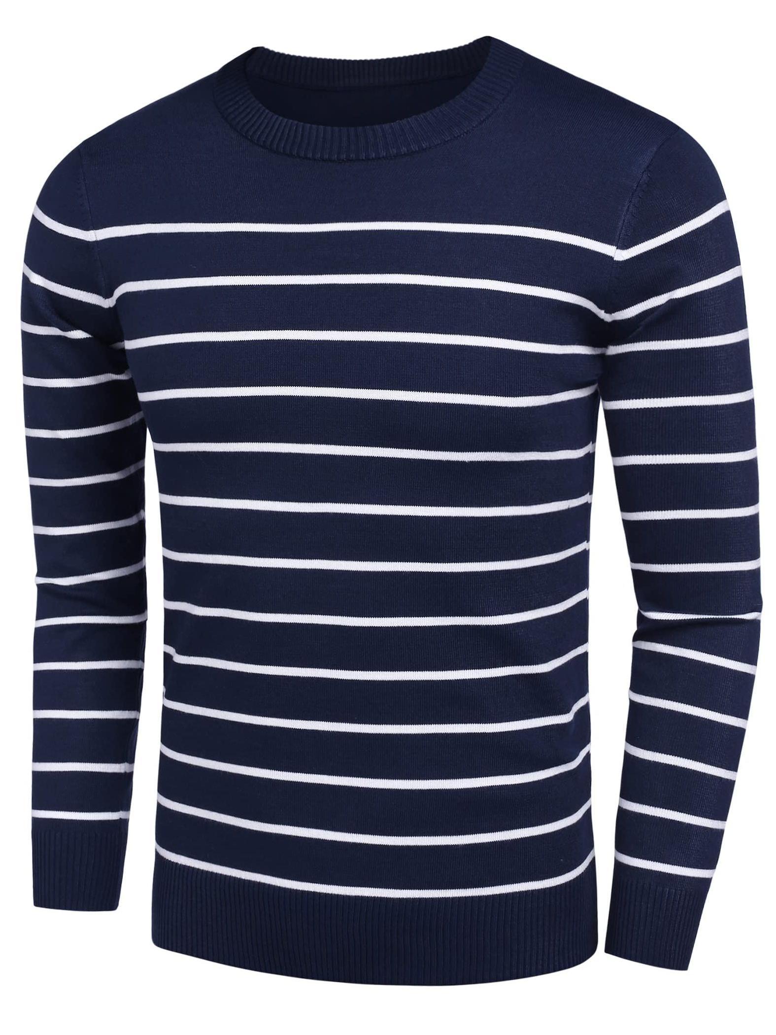 „ELESOL“ Vyrų Lengvas Megztinis su Apvalia Iškirpte - Minkštas Poliesterinis Megztinis Rudeniui/Žiemai, Kasdienis ir Šventinis, Vienaspalvis, Skalbiamas Mašinoje, Universalus Vyrų Megztinis | Apvalios Iškirptės Megztinis | Patogus Tinka