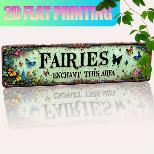 2d flat 2d flat vintage wall art wooden sign fairy cursed this place rustic home decor suitable for kitchen farmhouse bathroom porch and outdoor areas holiday ready product 2d flat