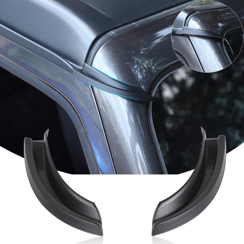 TEMU de Pluie Rigide ABS Extension de Rail Anti-Goutte d'Extérieur pour Jeep Modèles Wrangler de 2018 à 2023 JL JLU et pour JEEP Gladiator JT de 2020