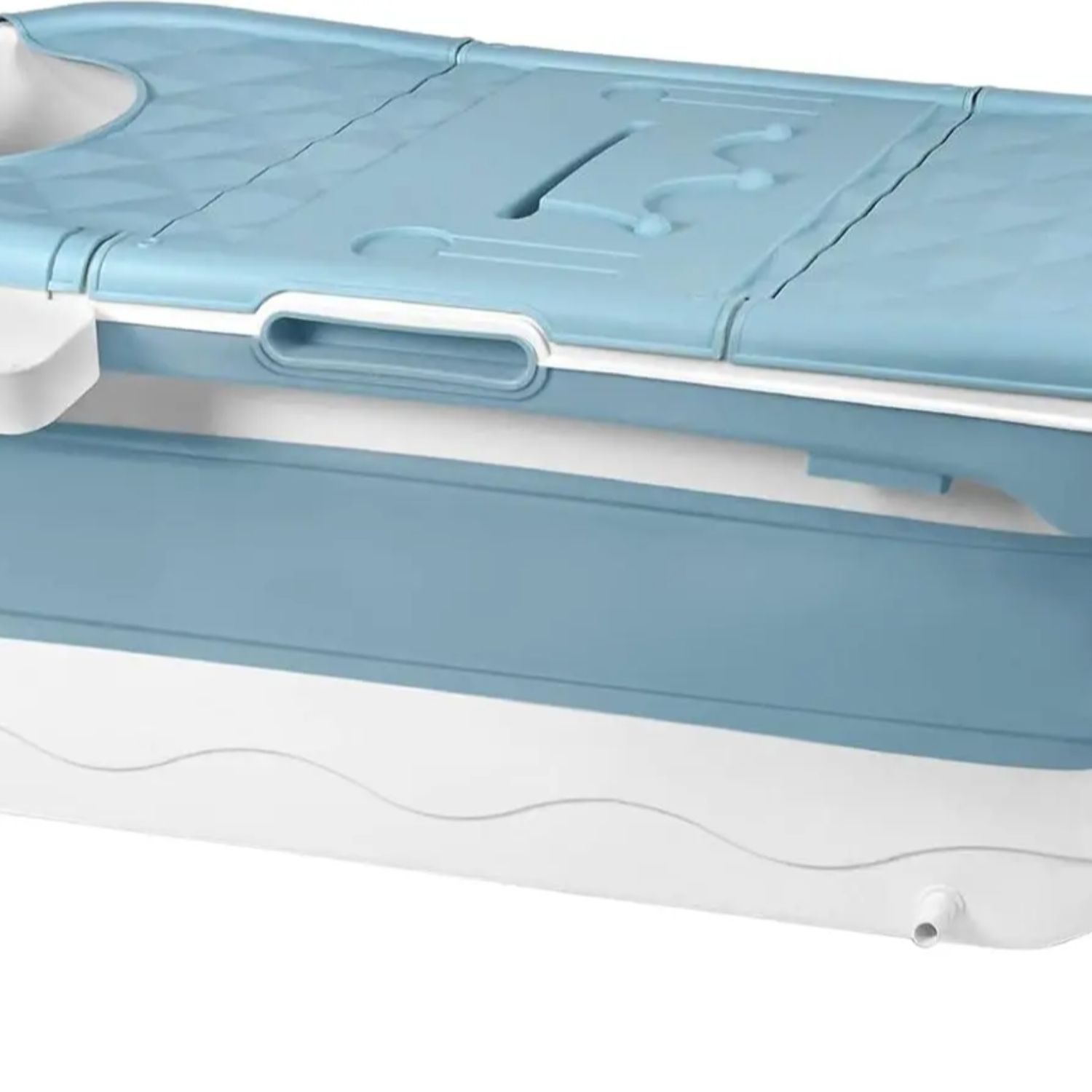 Image of Foldable Freestanding Bathtub With Collapsible Cover, Soap Basket, Portable Handles, Shower Hook & Stable Support, Soaking Baths For (3 Sizes )