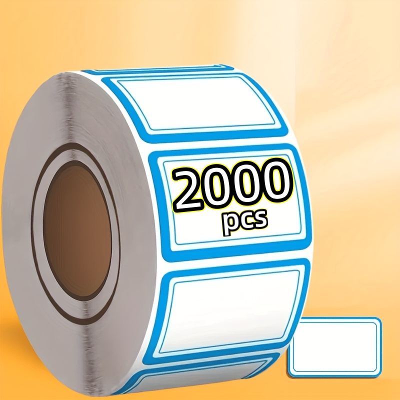 TEMU 2000 étiquettes - Autocollants décollables résidus, imperméables et résistants à l'huile - pour réfrigérateurs, congélateurs, chambres de
