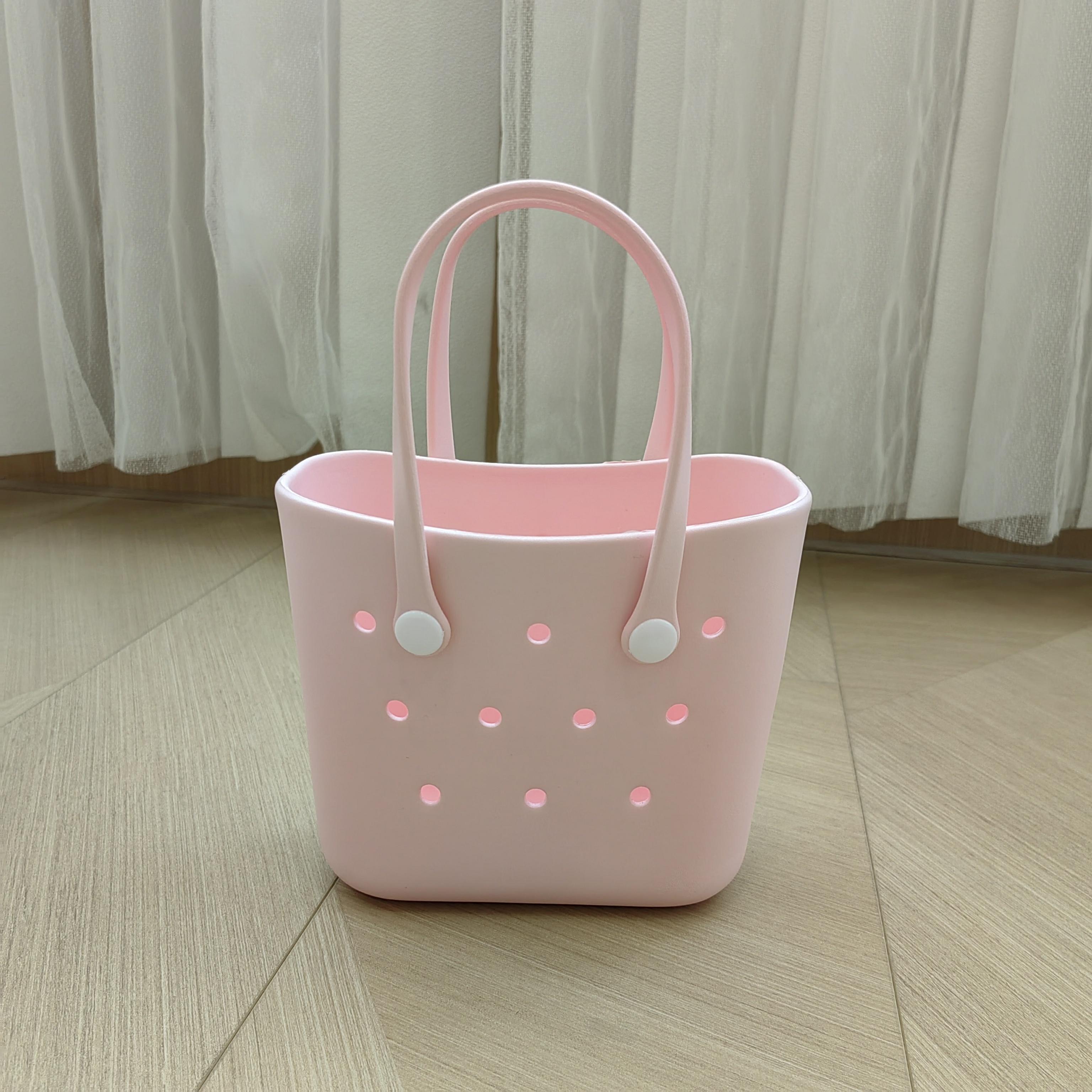 TEMU Stylish Solid Color Eva Handbag For Beach , Featuring A And High-quality Storage Capabilities