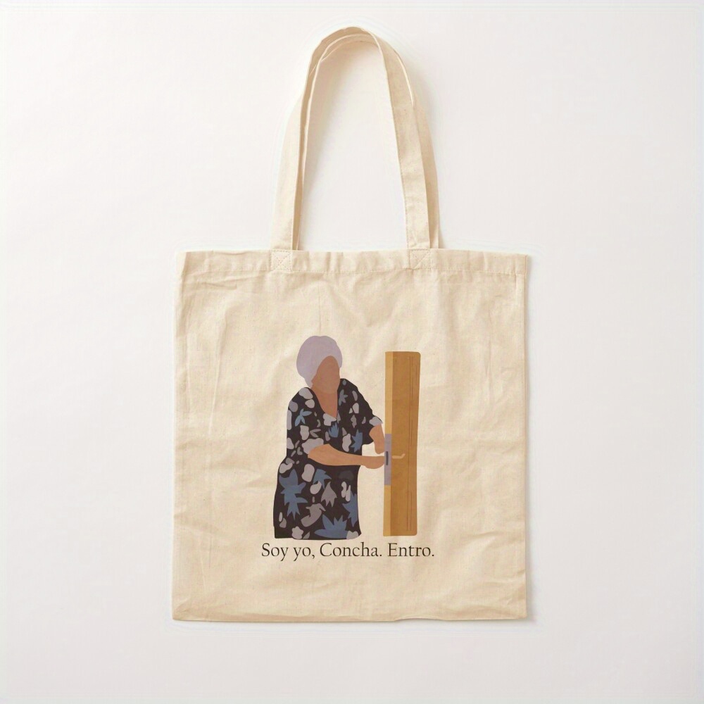 TEMU Bolso Tote " Me" para Mujer - Concha ANHQV, Estilo Casual y Moderno, Bolso Abierto y Espacioso Ideal para Uso Diario y Regalo (Lavable a )