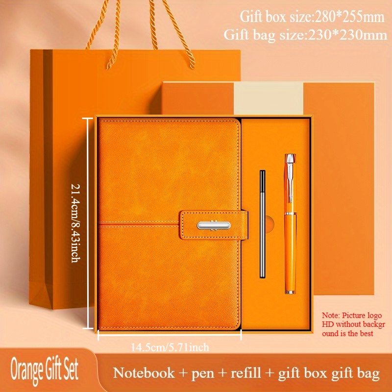 TEMU Customized Logo Notebooks, Elegant High-end Gift Box Sets, Beautifully Tailored Office Notepads