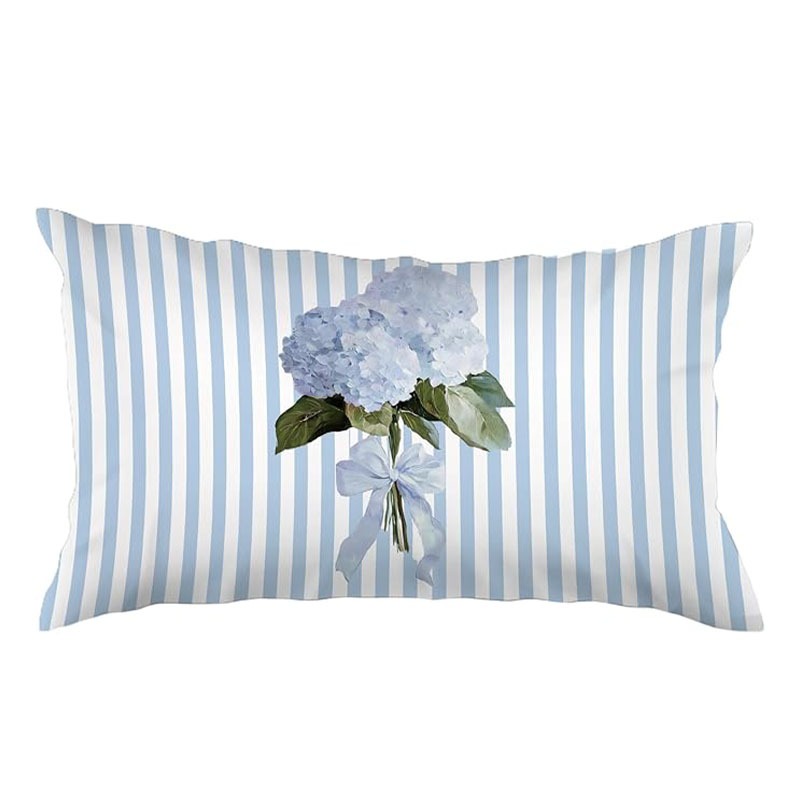 TEMU 1 pc, Taie d'oreiller Hydrangea Bleu Printemps , Décoration Hydrangea Bleu, Associée aux Plantes , Convient pour Taie d'oreiller Décorative de