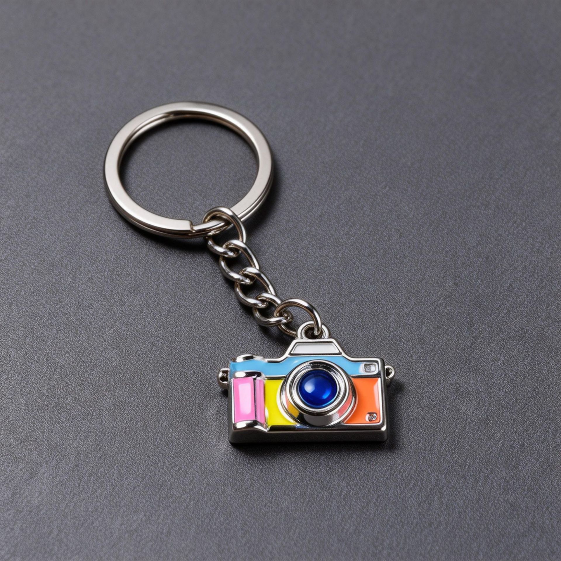 un singolo ciondolo a forma di fotocamera colorata simulata, da  , portachiavi, un regalo   e originale per   da   Dettagli dell'articolo 4