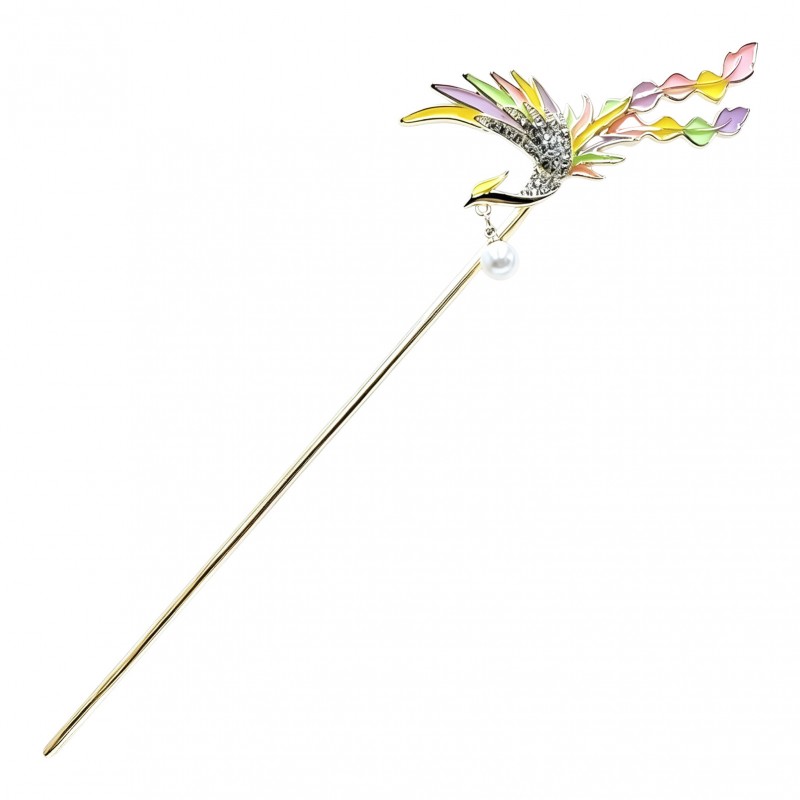 Vintage Phoenix Hairpin, Elegant Alloy Accessory for Weddings