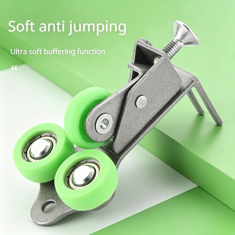 sliding door anti jump pulley nylon buffer upper wheel positioning damper wardrobe door hardware accessories 2pcs