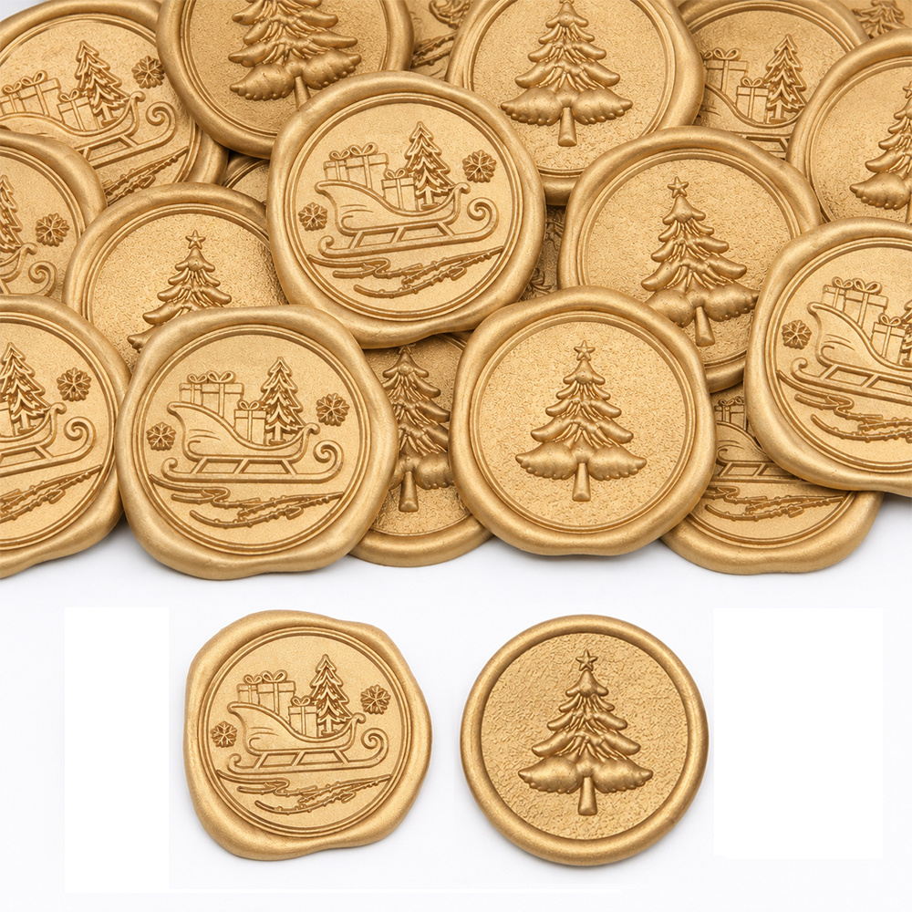item picture 30pcs christmas   seal stickers self     and sleigh wax seals for envelopes gift wrapping cards party invitations and  