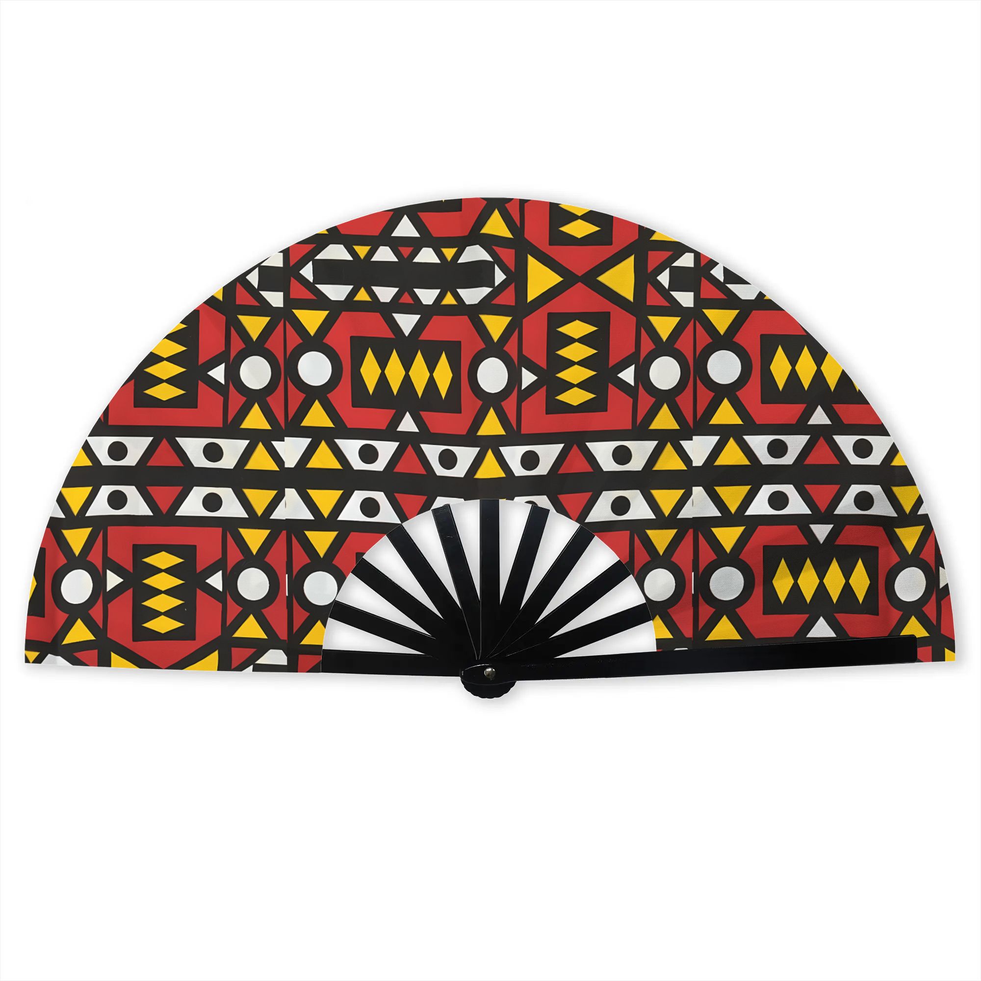 TEMU Red Angora Samarka Hand Folding Fan - Manual Handheld Cooling Fan, Smooth And Easy To Open, With Elegant . Suitable For Weddings, Parties, .