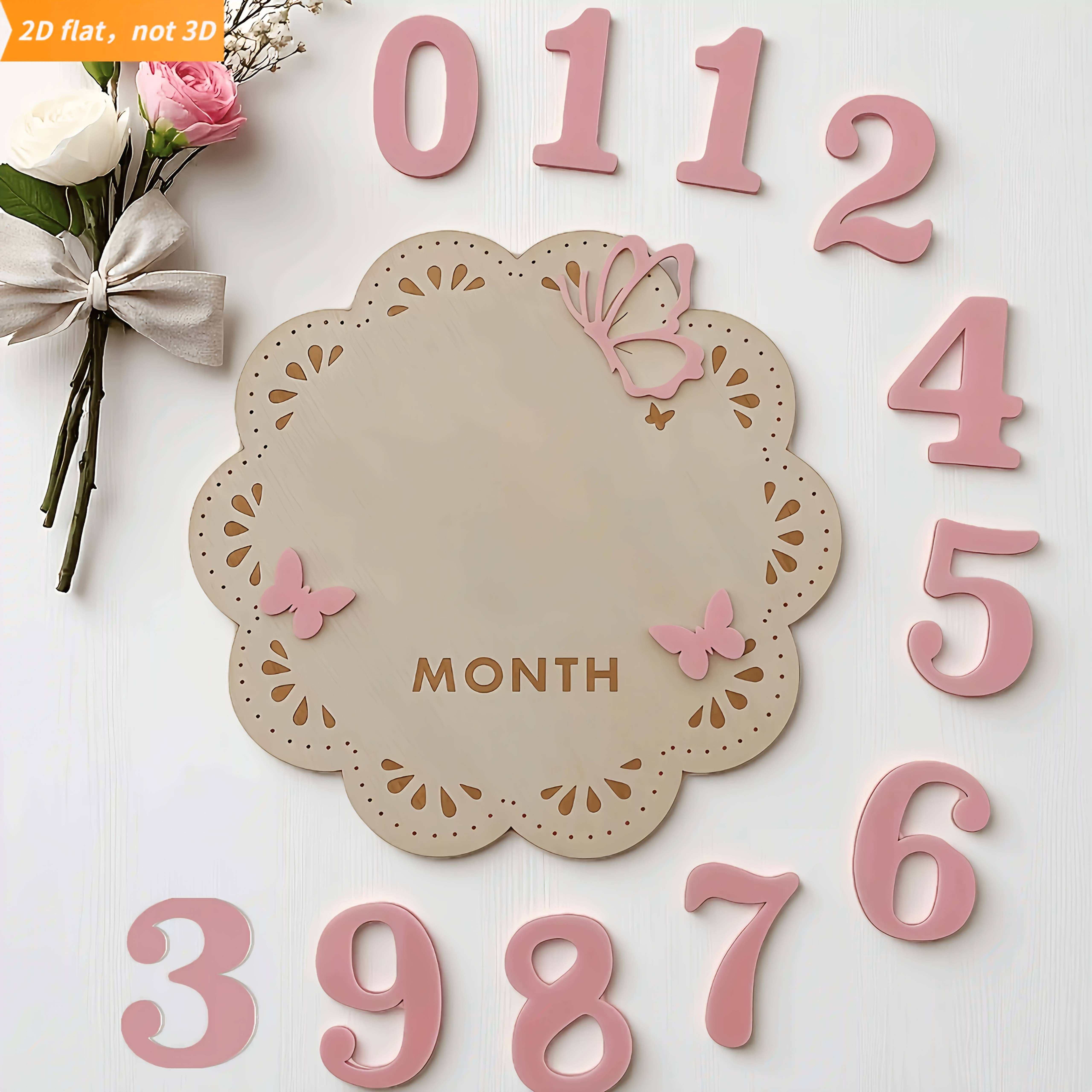 TEMU Calendario Mensile Souvenir in Legno 2D Piatto a Tema , come Accessorio Fotografico e Decorazione per Camera da Letto o Soggiorno, 2D Piatto