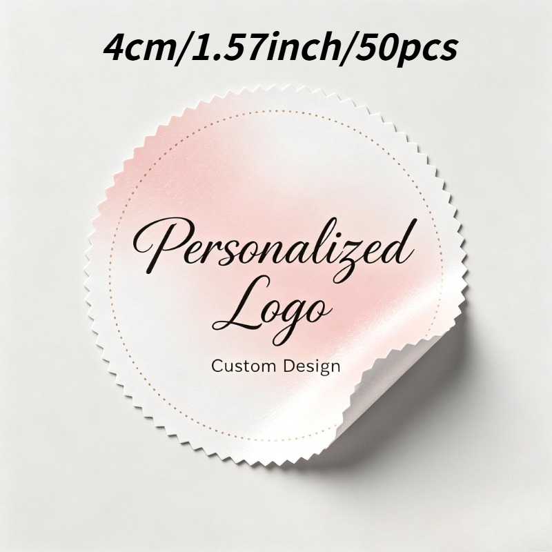 TEMU [Personalizzato] 50/100/200/300 pezzi. 3/4/5/6/7/8/9/10 cm Adesivi personalizzati, Etichette personalizzate con e testo, LOGO, Rotondi per