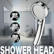 1 件加压手持淋浴喷头,3 种模式可调节水量淋浴喷头,一键止水淋浴喷头,浴室五金,浴室配件 详情 0