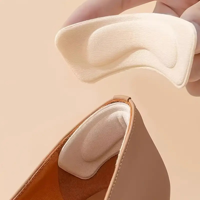 12pcs (6 Pairs) Women's Self-Adhesive Heel Grips, Beige & Black Anti-Wear Heel Pads, Non-Slip Waterproof Shoe Heel Inserts, Shoe Size Reducer Soft Cushions for Long Walking & Standing