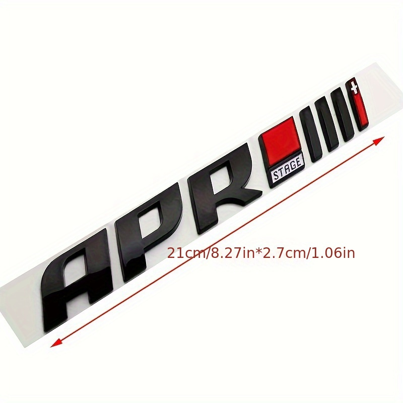 TEMU APR Upgrade Modificatie ABS Auto Sticker - Zelfklevende Glanzende Decal voor for VOLKSWAGEN Achterklep Badge, Duurzame Weerbestendige Exterieur