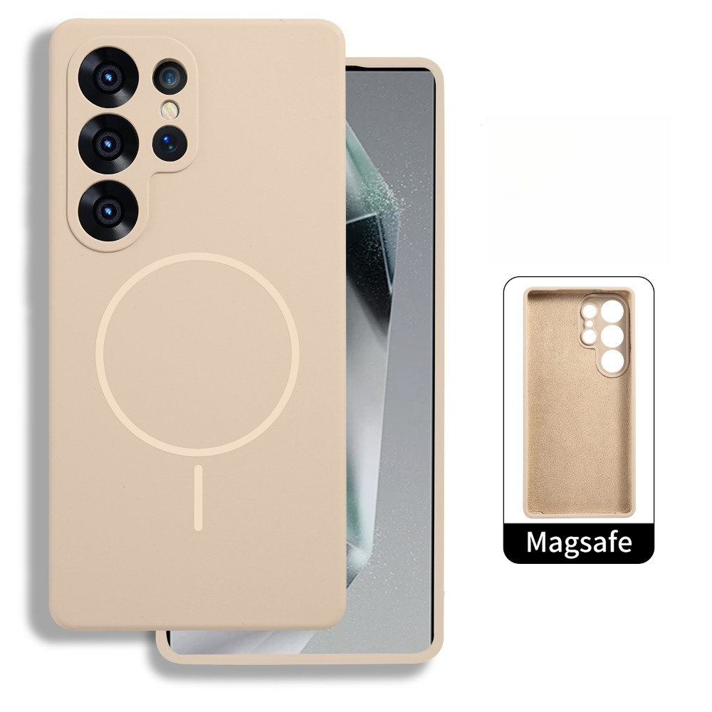 TEMU Macaron And Cute Phone Case, Suitable For Galaxy S25 24 23 Ultra Fingerprint Anti Yellowing | Easy To Clean | Built In Magnetic Ring, Supports