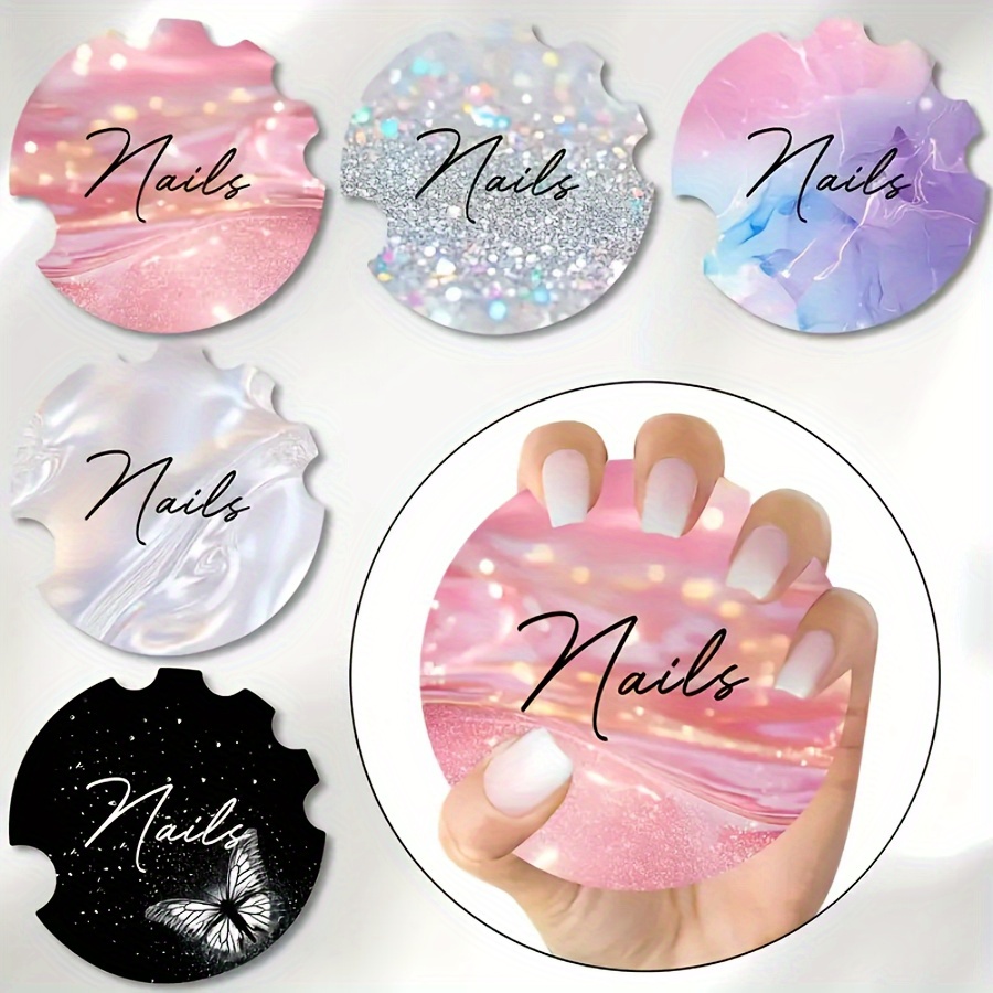 TEMU 2d Flat 5pcs Set Nail Photo Display Plates - Nail Salon Signage, Gift For Nail Artists, Social Media Applicable Nail Signs With , Decor, Gifts