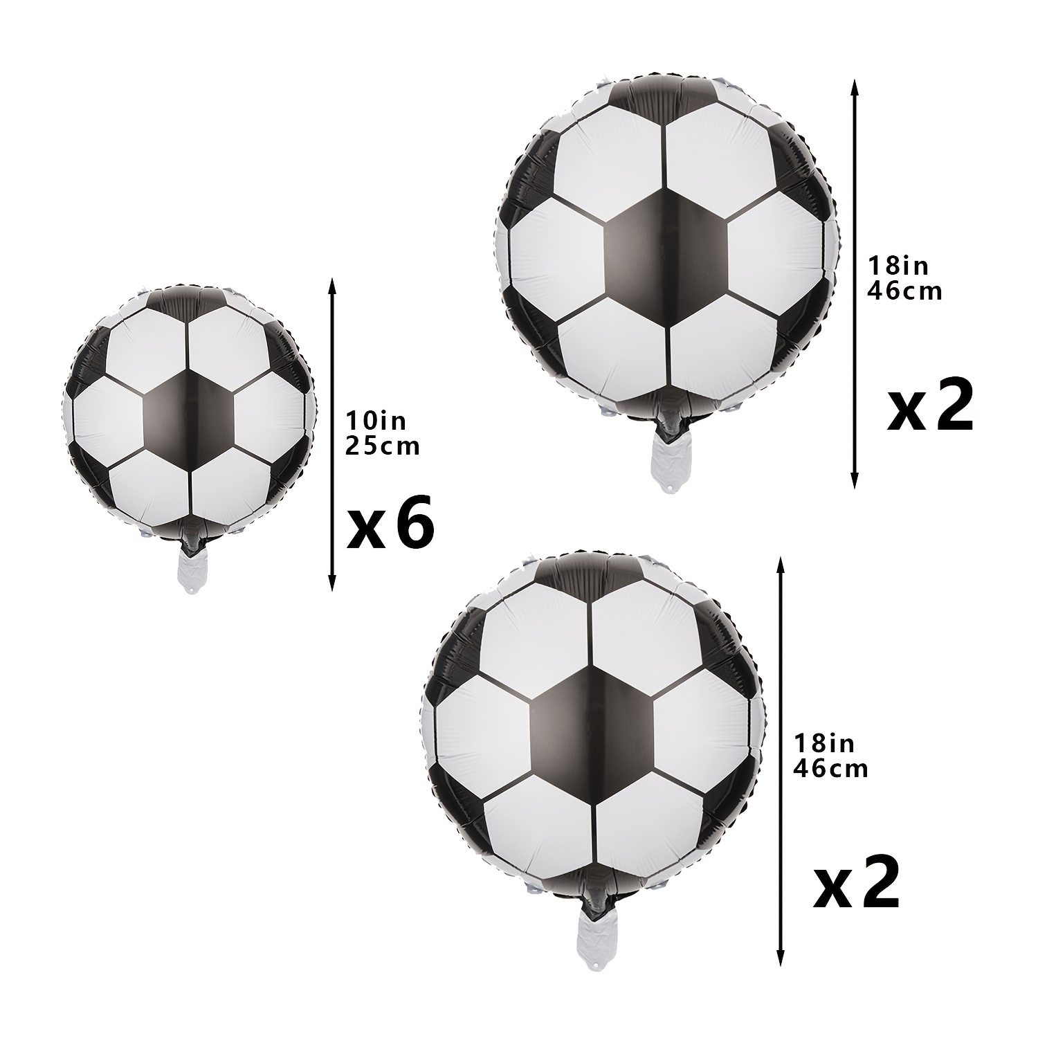 TEMU de fútbol 2026, 10 piezas de de fútbol 4D en pulgadas, de lámina de fútbol, de helio de fútbol para decoración de temática de de fútbol
