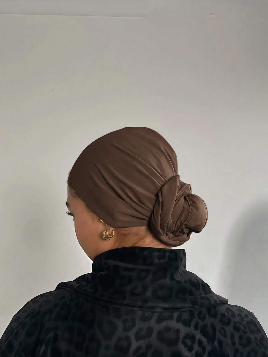 1pc Women's Solid Color Headscarf - Lightweight Elastic Soft Multifunctional Hijab for Yoga, Sports & Daily Wear, 3-Way Wear (Neck Scarf/ Covering/Temple Hair Accessory), Traditional Modest Cover