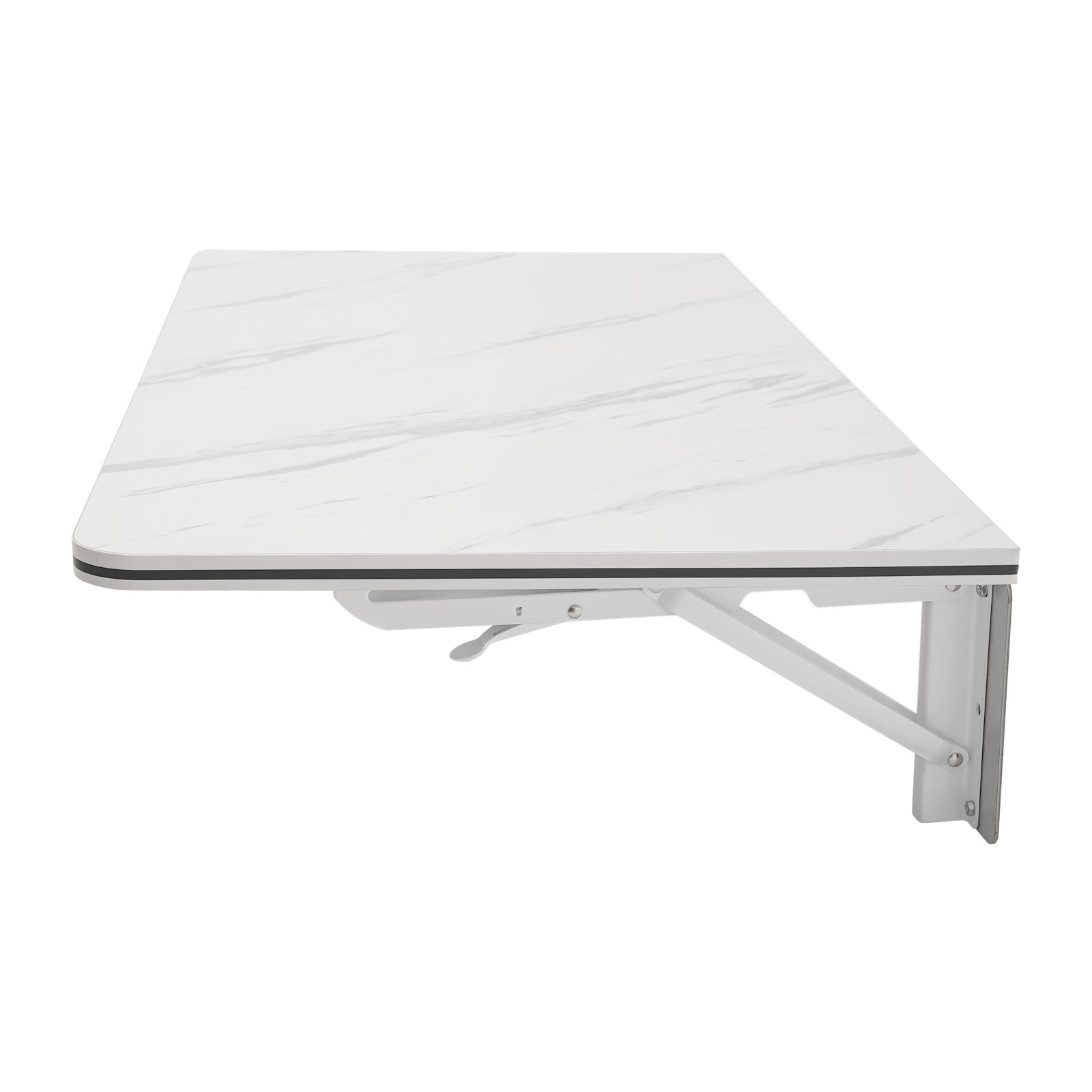 TEMU Rectangular White Wall-mounted Folding Table Indoor *15.75in Suitable For Multiple